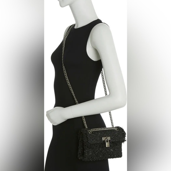 KURT GEIGER LONDON Mini Brixton Black Lock Bag - Picture 4 of 8